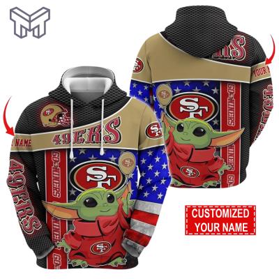 Personalized NFL San Francisco 49ers Hoodie Baby Yoda Unisex Hoodie