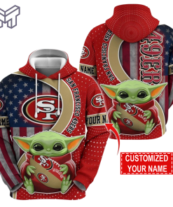 Personalized NFL San Francisco 49ers Hoodie Baby Yoda Unisex Hoodie For Fans
