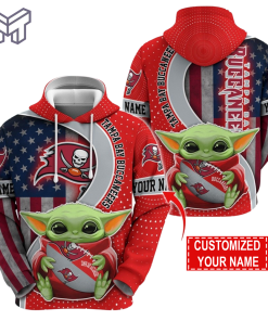 Personalized NFL Tampa Bay Buccaneers Hoodie Baby Yoda Unisex Hoodie For Fans