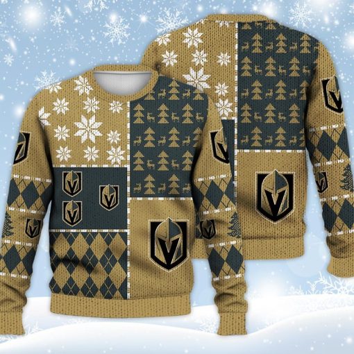 Vegas Golden Knights Ugly Sweater Christmas, Ice Hockey NHL