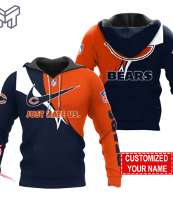 NFL Chicago Bears Hoodie Just Hate US Sport Hoodie