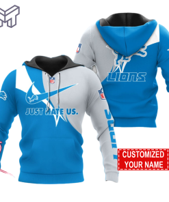 NFL Detroit Lions Hoodie Just Hate US Sport Hoodie