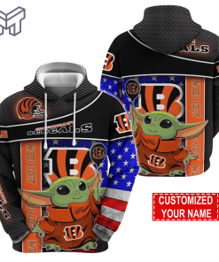 Personalized NFL Cincinnati Bengals Hoodie Baby Yoda Unisex Hoodie