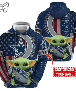 Personalized NFL Dallas Cowboys Hoodie Baby Yoda Unisex Hoodie For Fans