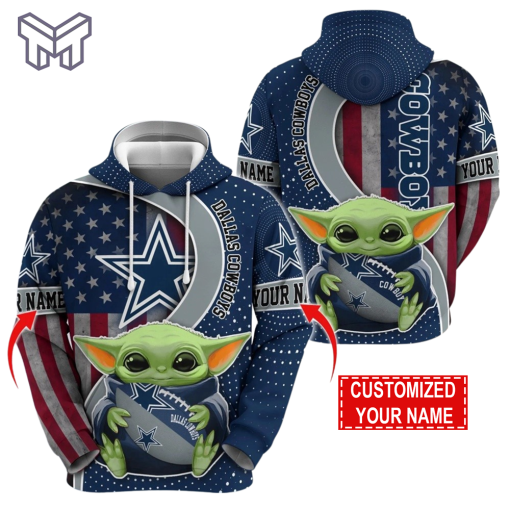 Personalized NFL Dallas Cowboys Hoodie Baby Yoda Unisex Hoodie For Fans