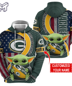 Personalized NFL Green Bay Packers Hoodie Baby Yoda Unisex Hoodie For Fans