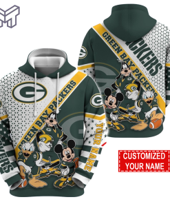 Personalized NFL Green Bay Packers Hoodie Character Cartoon Movie Unisex Hoodie