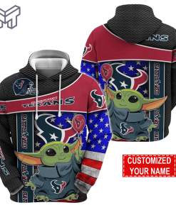 Personalized NFL Houston Texans Hoodie Baby Yoda Unisex Hoodie