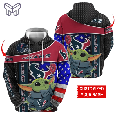 Personalized NFL Houston Texans Hoodie Baby Yoda Unisex Hoodie