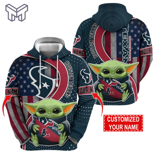 Personalized NFL Houston Texans Hoodie Baby Yoda Unisex Hoodie For Fans