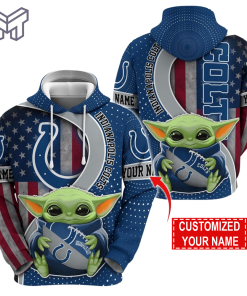 Personalized NFL Indianapolis Colts Hoodie Baby Yoda Unisex Hoodie For Fans