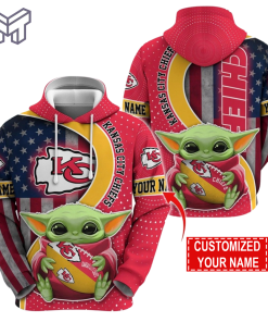 Personalized NFL Kansas City Chiefs Hoodie Baby Yoda Unisex Hoodie For Fans