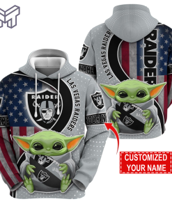 Personalized NFL Las Vegas Raiders Hoodie Baby Yoda Unisex Hoodie For Fans