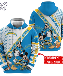 Personalized NFL Los Angeles Chargers Hoodie Character Cartoon Movie Unisex Hoodie