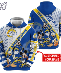 Personalized NFL Los Angeles Rams Hoodie Character Cartoon Movie Unisex Hoodie