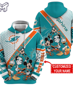 Personalized NFL Miami Dolphins Hoodie Character Cartoon Movie Unisex Hoodie