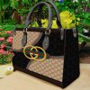 Gucci Yellow Logo Beige Black Luxury Brand Women Small Handbag Outfit For Beauty
