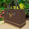 Louis Vuitton Yellow Logo Brown Luxury Brand Fashion Women Small Handbag For Beauty