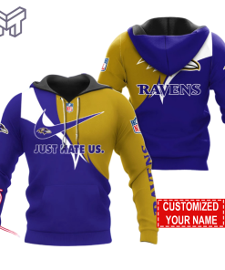 NFL Baltimore Ravens Hoodie Just Hate US Sport Hoodie