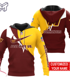 NFL Washington Commanders Hoodie Just Hate US Sport Hoodie