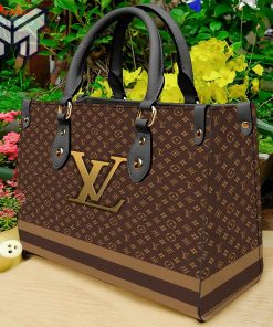 Official Louis vuitton yellow logo brown luxury women small handbag