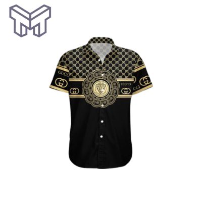 Gucci Hawaiian Shirt,Hawaiian Shirts For Men,Button Shirt Black