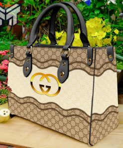 Gucci Luxe Golden Logo Beige Handbag - Elevate your Style, Buy Now!