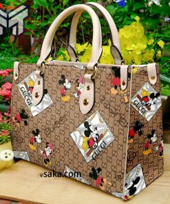 Gucci mickey pattern women small handbag luxury brand for beauty