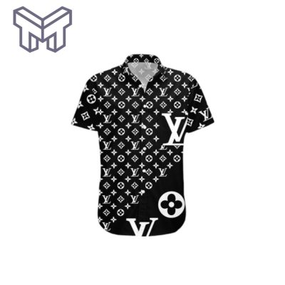 Louis Vuitton Hawaiian Shirt,Hawaiian Shirts For Men,Button Shirt Black