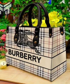 New burberry leather handbag luxury brand