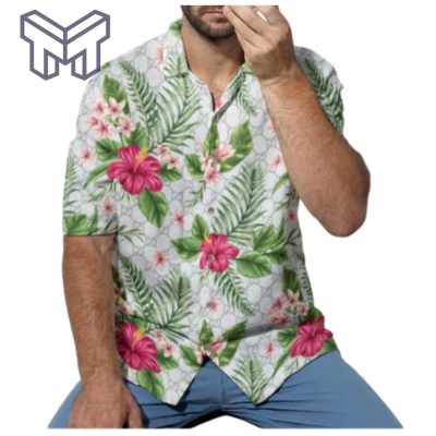 Gucci Hawaiian Shirt, Hawaiian Shirts For Men, Gucci short sleeve button shirt – Mura18817