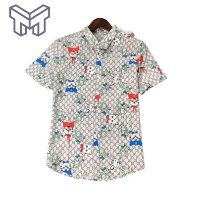 Gucci Hawaiian Shirt, Hawaiian Shirts For Men, Gucci short sleeve button shirt –Mura30508