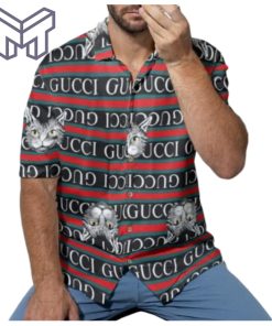 Gucci Hawaiian Shirt,Hawaiian Shirts For Men, Gucci short sleeve button shirt – Mura17808