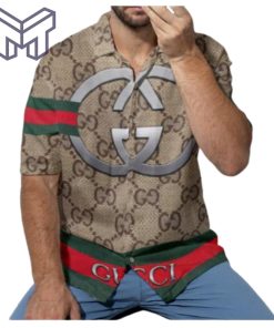 Gucci Hawaiian Shirt, Hawaiian Shirts For Men, Gucci short sleeve button shirt – Mura17813