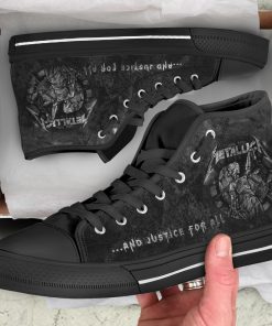 Metallica And Justice For All High Top Shoes Black