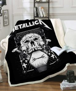 Metallica Death Macnetic Fleece Blanket