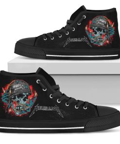 Metallica Disarm Red Skull High Top Shoes
