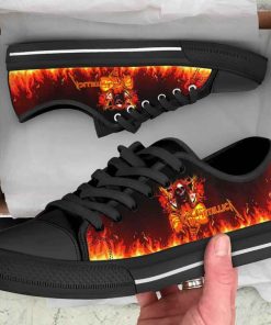 Metallica Flame Low Top Shoes