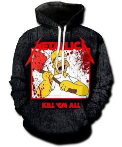 Metallica Homer Simpson Kill ‘Em All Pullover Hoodie