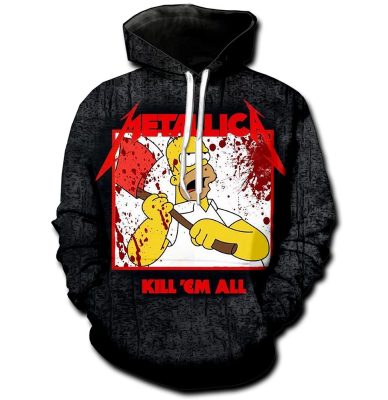 Metallica Homer Simpson Kill ‘Em All Pullover Hoodie