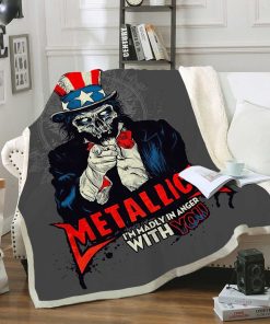 Metallica I’m Madly In Anger With You Fleece Blanket