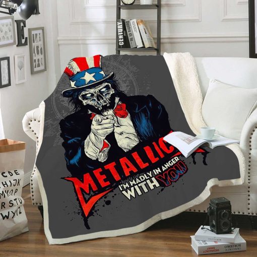 Metallica I’m Madly In Anger With You Fleece Blanket
