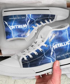 Metallica Ride the Lightning High Top Shoes White