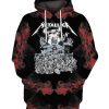 Metallica Rock Band 3D Printed Pullover Hoodie