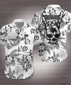 Metallica Skull Hawaiian Shirt White