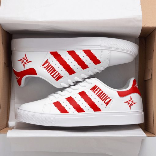 Metallica Stan Smith Shoes Red and White