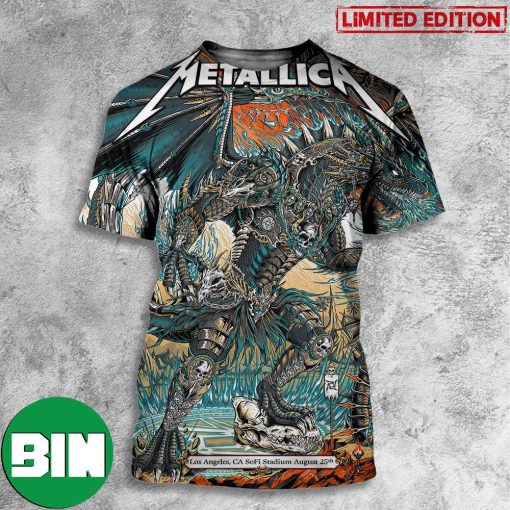 Metallica T-Shirt World Tour No Repeat Weekend August 3D T-Shirt