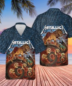 Metallica Zeb Love Lion Snake Hawaiian Shirt