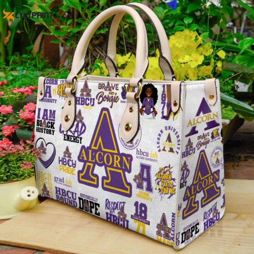 Alcorn State Braves Leather Handbag 2_1