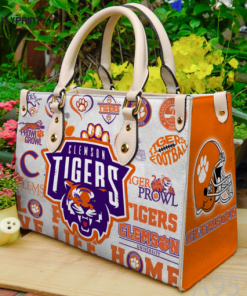 Clemson Tigers 2 Leather Handbag For Women Gift